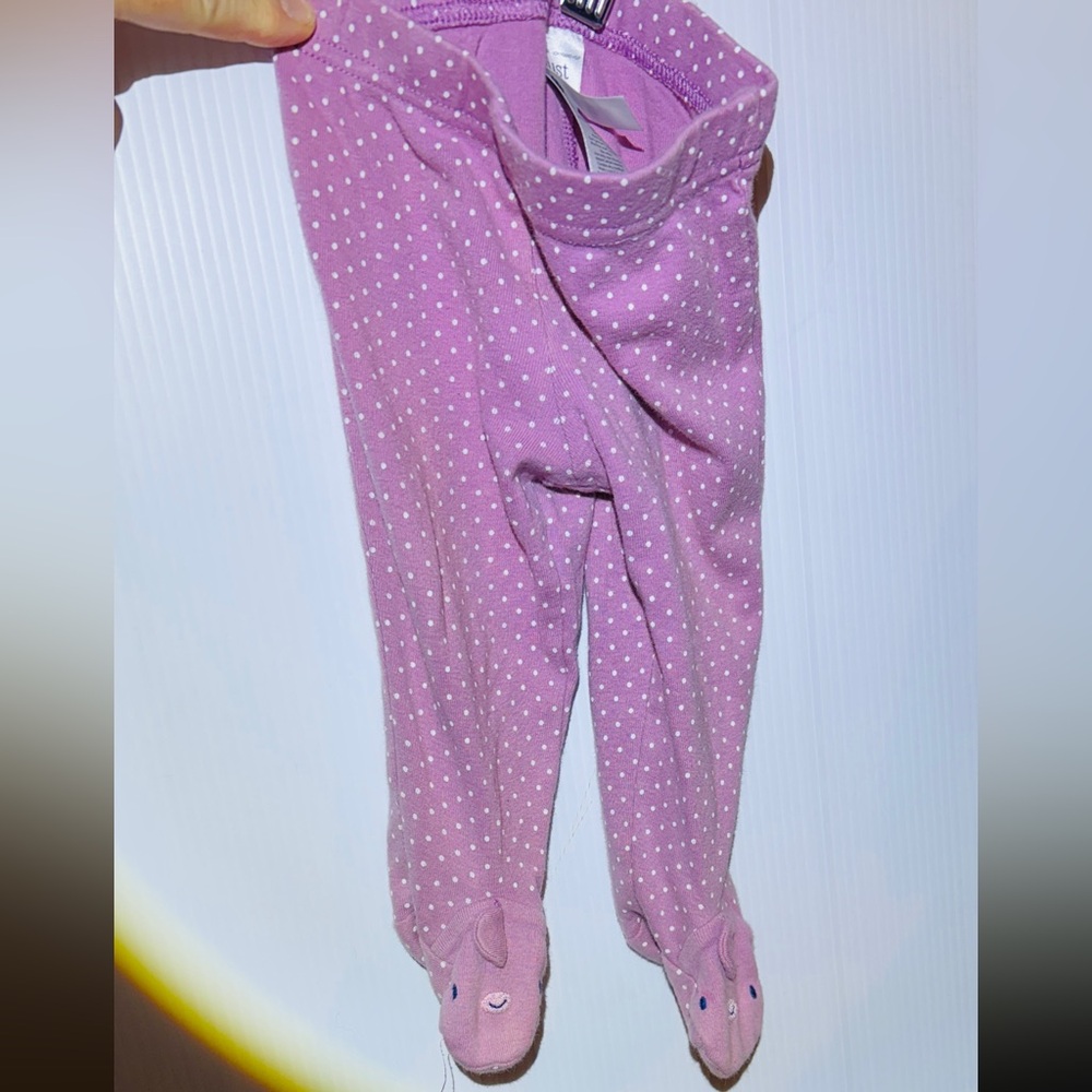 Carter's Lavender Baby Leggings with White Dots